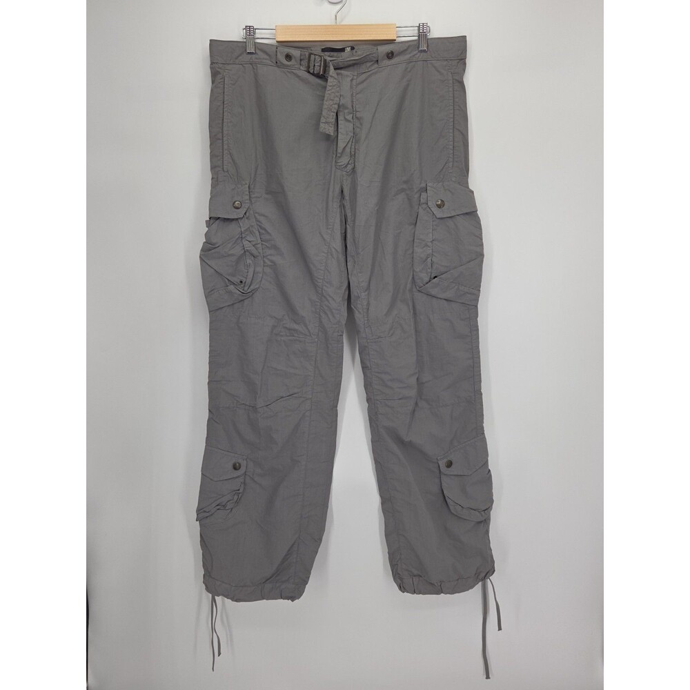 New Love Moschino Mens Cargo Pants Baggy Wide Leg Gray Utility Size US 38x34